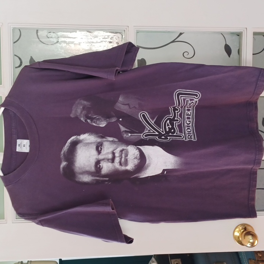 Kenny Rogers concert Tee World Tour women's size medium purple